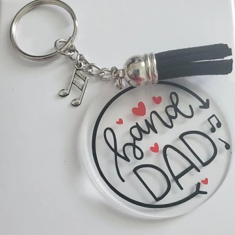 Band Mom Keychain, Band Dad Keychain, Music Note Keychain - Picture 7 of 15